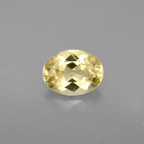 0.99 ct Yellow Golden Beryl Gemstone, Golden Beryl Gem in Oval Facet Shape for Sale.