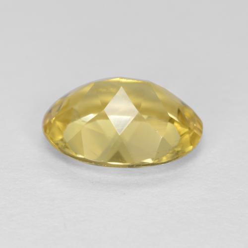 Golden Beryl Gemstone in 9 x 7 mm (calibrated) Size for Sale, Golden Beryl Stone in Light Golden-Yellow Color