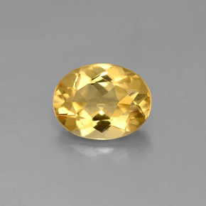 1.53 ct Yellow Golden Beryl Gemstone, Golden Beryl Gem in Oval Facet Shape for Sale.