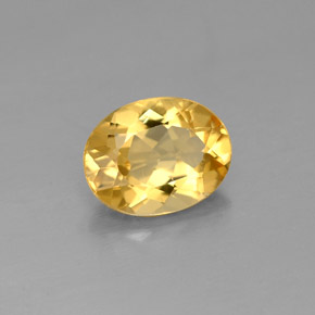 1.53 ct Yellow Golden Beryl Stone, Natural Golden Beryl in Oval Facet Shape for Sale