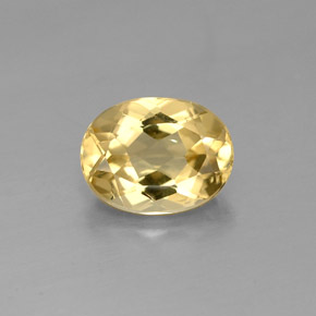 1.65 ct Yellow Golden Beryl Gemstone, Golden Beryl Gem in Oval Facet Shape for Sale.