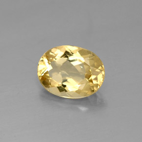 1.65 ct Yellow Golden Beryl Stone, Natural Golden Beryl in Oval Facet Shape for Sale