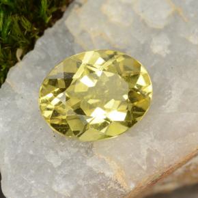 1.39 ct Yellow Golden Beryl Stone, Natural Golden Beryl in Oval Facet Shape for Sale