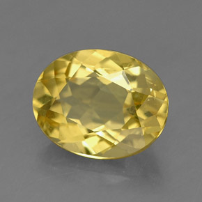 1.48 ct Yellow Golden Beryl Stone, Natural Golden Beryl in Oval Facet Shape for Sale