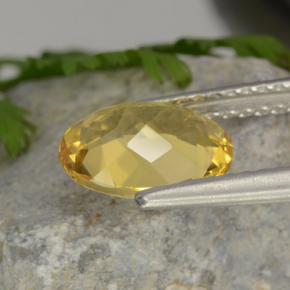 Golden Beryl Gemstone in 9 x 7 mm (calibrated) Size for Sale, Golden Beryl Stone in Yellow Color