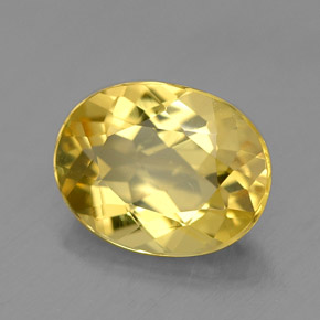1.53 ct Yellow Golden Beryl Stone, Natural Golden Beryl in Oval Facet Shape for Sale