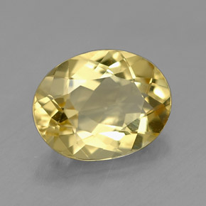 1.47 ct Yellow Golden Beryl Stone, Natural Golden Beryl in Oval Facet Shape for Sale