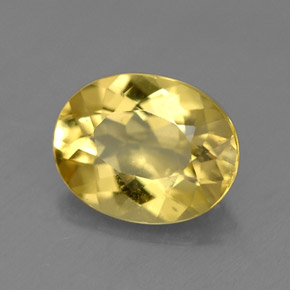1.46 ct Yellow Golden Beryl Stone, Natural Golden Beryl in Oval Facet Shape for Sale