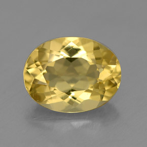 1.49 ct Yellow Golden Beryl Gemstone, Golden Beryl Gem in Oval Facet Shape for Sale.