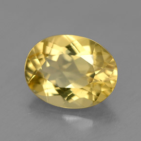 1.49 ct Yellow Golden Beryl Stone, Natural Golden Beryl in Oval Facet Shape for Sale