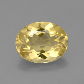 1.46 ct Yellow Golden Beryl Gemstone, Golden Beryl Gem in Oval Facet Shape for Sale.