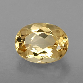 1.29 ct Yellow Golden Beryl Stone, Natural Golden Beryl in Oval Facet Shape for Sale