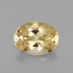 1.08 ct Yellow Golden Beryl Gemstone, Golden Beryl Gem in Oval Facet Shape for Sale.