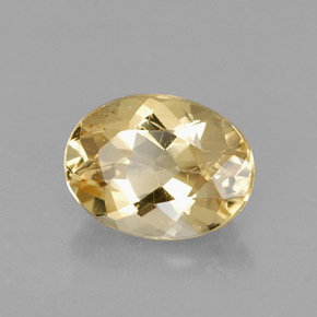 1.08 ct Yellow Golden Beryl Stone, Natural Golden Beryl in Oval Facet Shape for Sale
