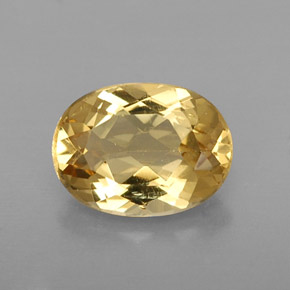 1.08 ct Yellow Golden Beryl Gemstone, Golden Beryl Gem in Oval Facet Shape for Sale.