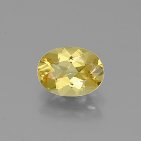 0.94 ct Yellow Golden Beryl Gemstone, Golden Beryl Gem in Oval Facet Shape for Sale.
