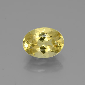 1.03 ct Yellow Golden Beryl Gemstone, Golden Beryl Gem in Oval Facet Shape for Sale.