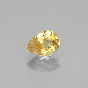 0.66 ct Yellow Golden Beryl Gemstone, Golden Beryl Gem in Pear Facet Shape for Sale.