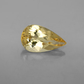 2.79 ct Golden Golden Beryl Gemstone, Golden Beryl Gem in Pear Facet Shape for Sale.