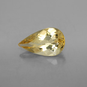 2.79 ct Golden Golden Beryl Stone, Natural Golden Beryl in Pear Facet Shape for Sale