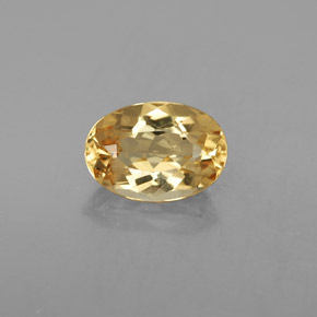2.23 ct Yellow Golden Beryl Gemstone, Golden Beryl Gem in Oval Facet Shape for Sale.