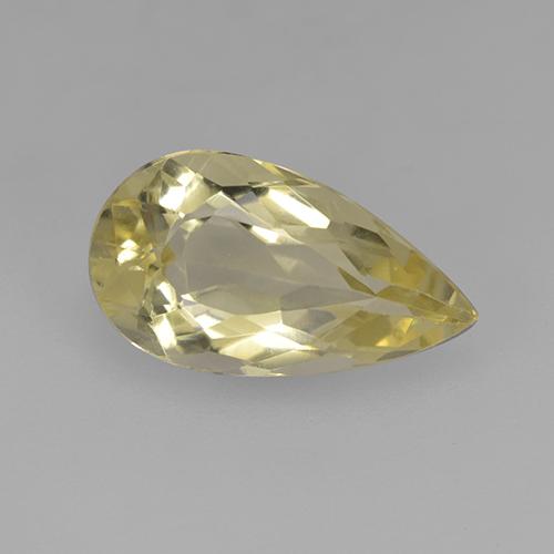 薄いイエロー ゴールドベリル 宝石 - 2.7ct ペアーファセット (ID: 352578)