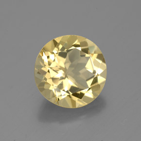 2.57 ct Yellow Golden Beryl Stone, Natural Golden Beryl in Round Facet Shape for Sale