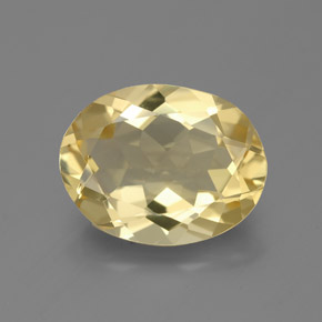 2.95 ct Yellow Golden Beryl Gemstone, Golden Beryl Gem in Oval Facet Shape for Sale.