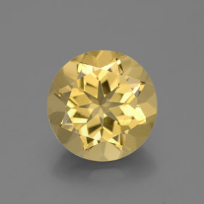 2.70 ct Yellow Golden Beryl Gemstone, Golden Beryl Gem in Round Facet Shape for Sale.