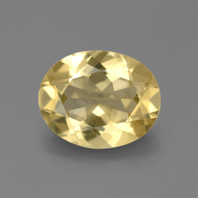 2.86 ct Yellow Golden Beryl Gemstone, Golden Beryl Gem in Oval Facet Shape for Sale.