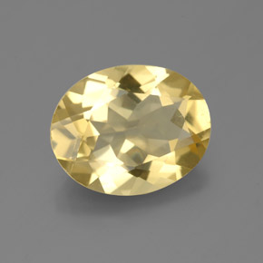 2.86 ct Yellow Golden Beryl Stone, Natural Golden Beryl in Oval Facet Shape for Sale
