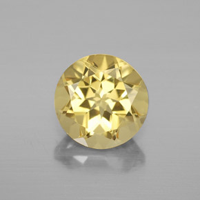 2.24 ct Yellow Golden Beryl Gemstone, Golden Beryl Gem in Round Facet Shape for Sale.