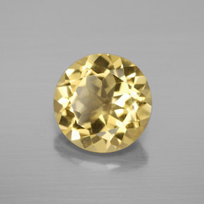 2.48 ct Yellow Golden Beryl Stone, Natural Golden Beryl in Round Facet Shape for Sale
