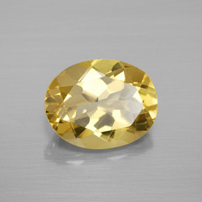 2.42 ct Yellow Golden Beryl Stone, Natural Golden Beryl in Oval Facet Shape for Sale