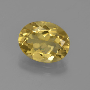 2.41 ct Yellow Golden Beryl Gemstone, Golden Beryl Gem in Oval Facet Shape for Sale.