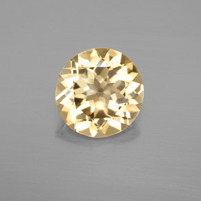 2.51 ct Yellow Golden Beryl Gemstone, Golden Beryl Gem in Round Facet Shape for Sale.