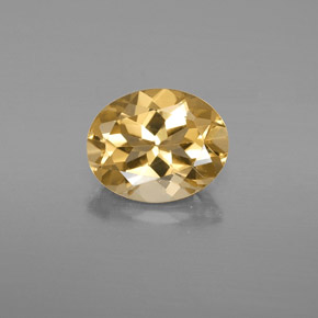 2.37 ct Yellow Golden Beryl Gemstone, Golden Beryl Gem in Oval Facet Shape for Sale.