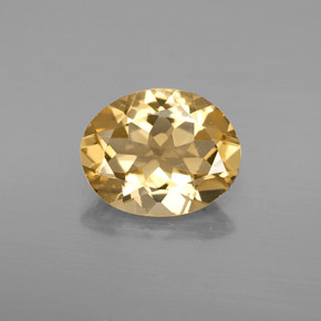 2.60 ct Yellow Golden Beryl Gemstone, Golden Beryl Gem in Oval Facet Shape for Sale.