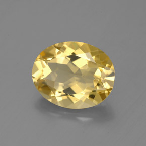 2.39 ct Yellow Golden Beryl Stone, Natural Golden Beryl in Oval Facet Shape for Sale