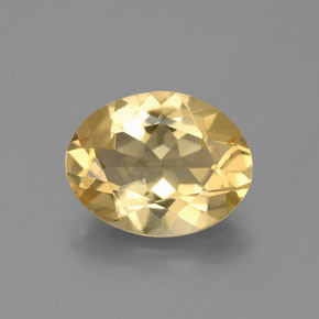 2.16 ct Yellow Golden Beryl Gemstone, Golden Beryl Gem in Oval Facet Shape for Sale.