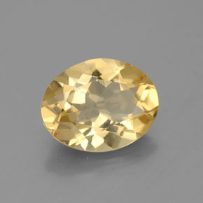 2.16 ct Yellow Golden Beryl Stone, Natural Golden Beryl in Oval Facet Shape for Sale