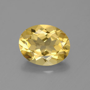 2.36 ct Yellow Golden Beryl Gemstone, Golden Beryl Gem in Oval Facet Shape for Sale.