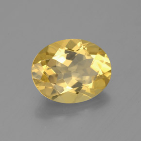 2.36 ct Yellow Golden Beryl Stone, Natural Golden Beryl in Oval Facet Shape for Sale