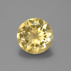 2.23 ct Yellow Golden Beryl Gemstone, Golden Beryl Gem in Round Facet Shape for Sale.