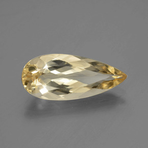 4.58 ct Yellow Golden Beryl Stone, Natural Golden Beryl in Pear Facet Shape for Sale