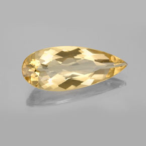 4.78 ct Yellow Golden Beryl Stone, Natural Golden Beryl in Pear Facet Shape for Sale