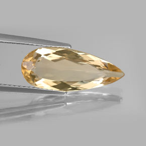 3.82 ct Yellow Golden Beryl Stone, Natural Golden Beryl in Pear Facet Shape for Sale