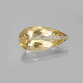 3.76 ct Yellow Golden Beryl Stone, Natural Golden Beryl in Pear Facet Shape for Sale