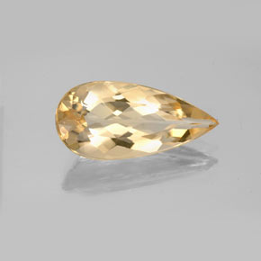 3.87 ct Yellow Golden Beryl Stone, Natural Golden Beryl in Pear Facet Shape for Sale