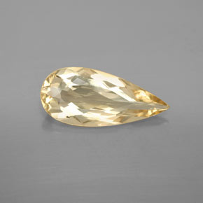 3.30 ct Yellow Golden Beryl Gemstone, Golden Beryl Gem in Pear Facet Shape for Sale.